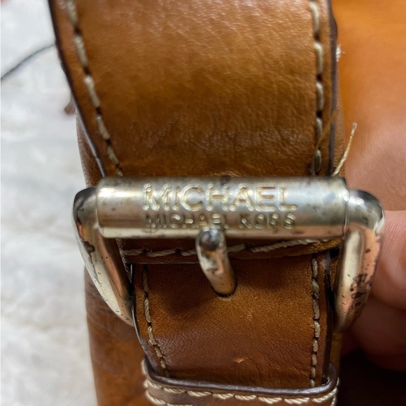 Vintage Michael Kors purse cognac-tan leather hobo bag - Picture 8 of 15